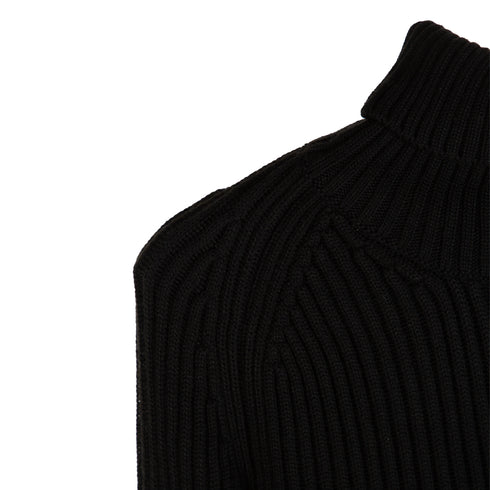 C.P. Company Merino Wool Roll Neck Black 999 13CMKN205A-005292A Degli Uberti